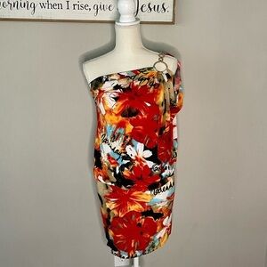 Off the shoulder multi colored dress 👗